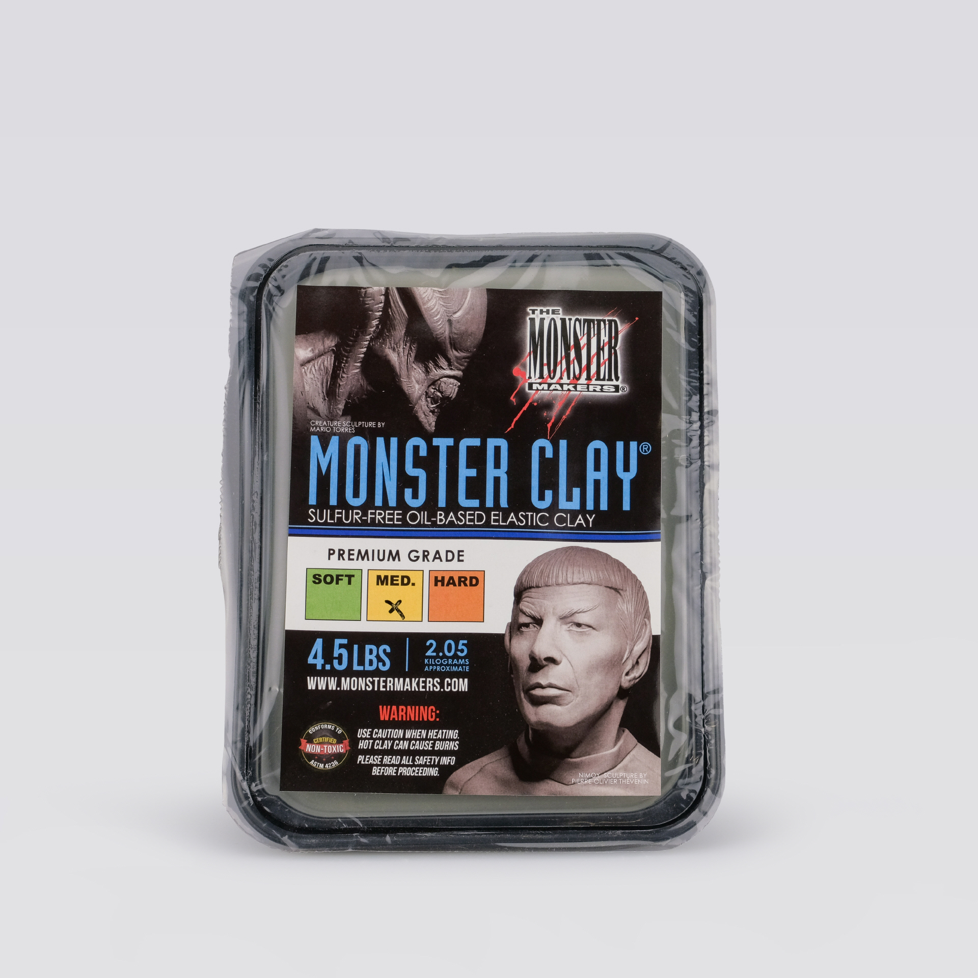 Monster Clay GRAY SOFT -Pâte à modeler professionnelle